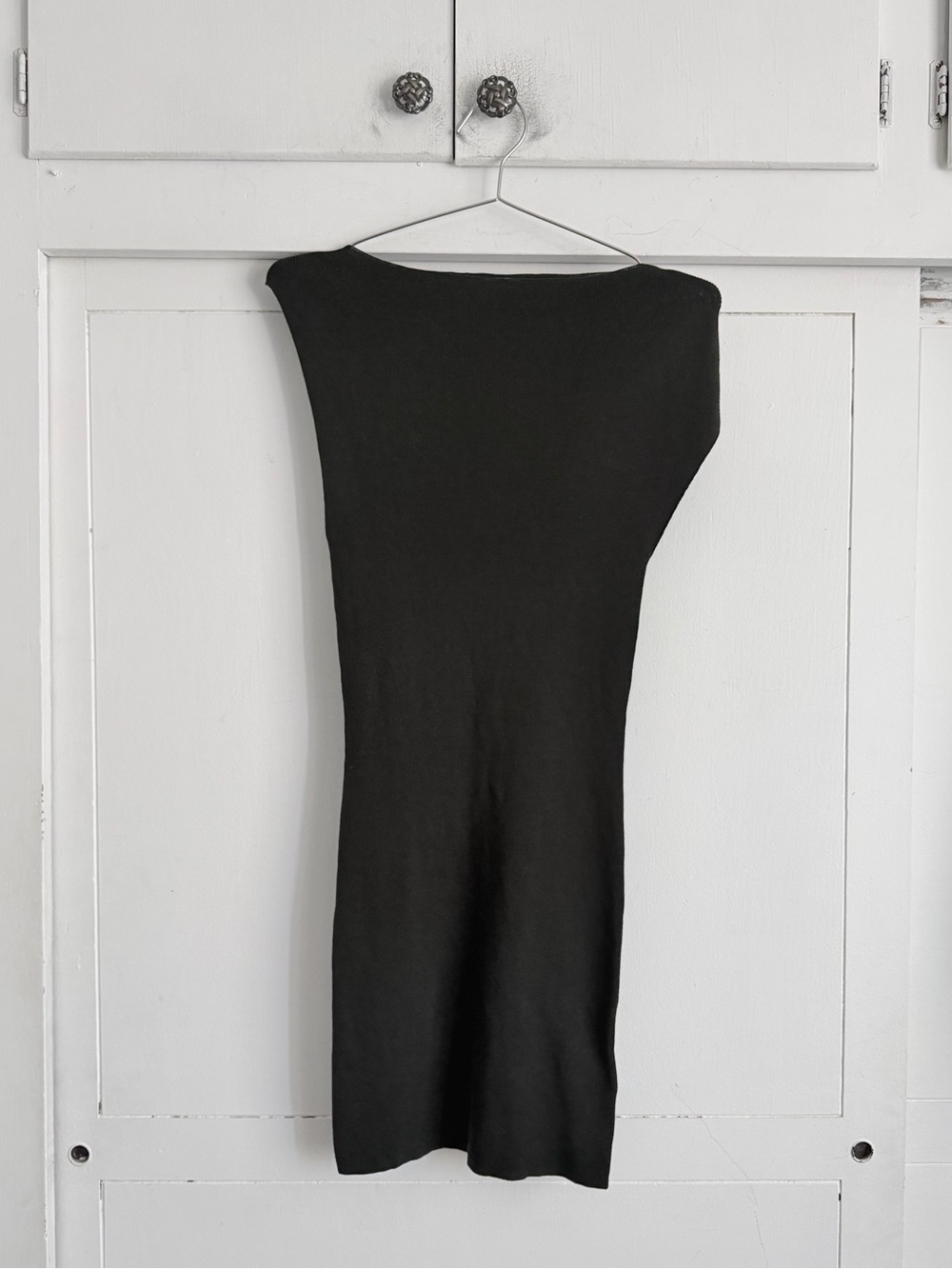 St. Agni Asymmetric Knit Mini Dress - Green